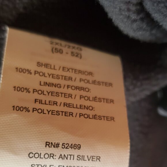 Free Tech Jacket Mens Sz 2XL50-52 Fleece Lined Soft Shell Zipper Water Resistant - Picture 5 of 10